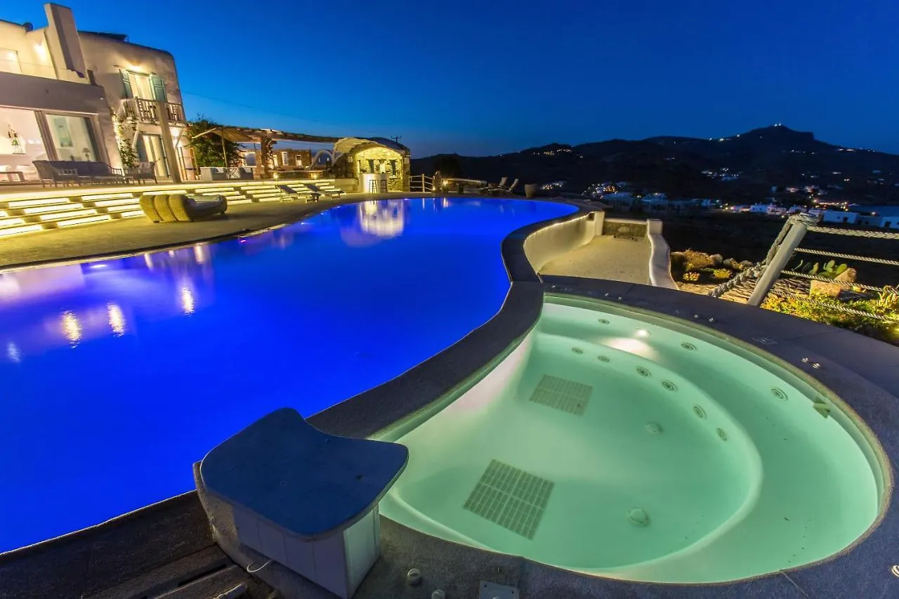 Spectacular Kalafatis Villa 5 Bedrooms Villa Vibhu Private Jacuzzis Infinity Pool Grecia
