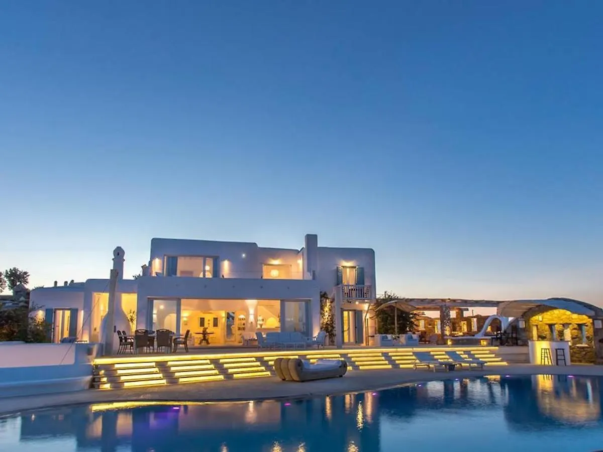 Spectacular Kalafatis Villa 5 Bedrooms Villa Vibhu Private Jacuzzis Infinity Pool Grecia