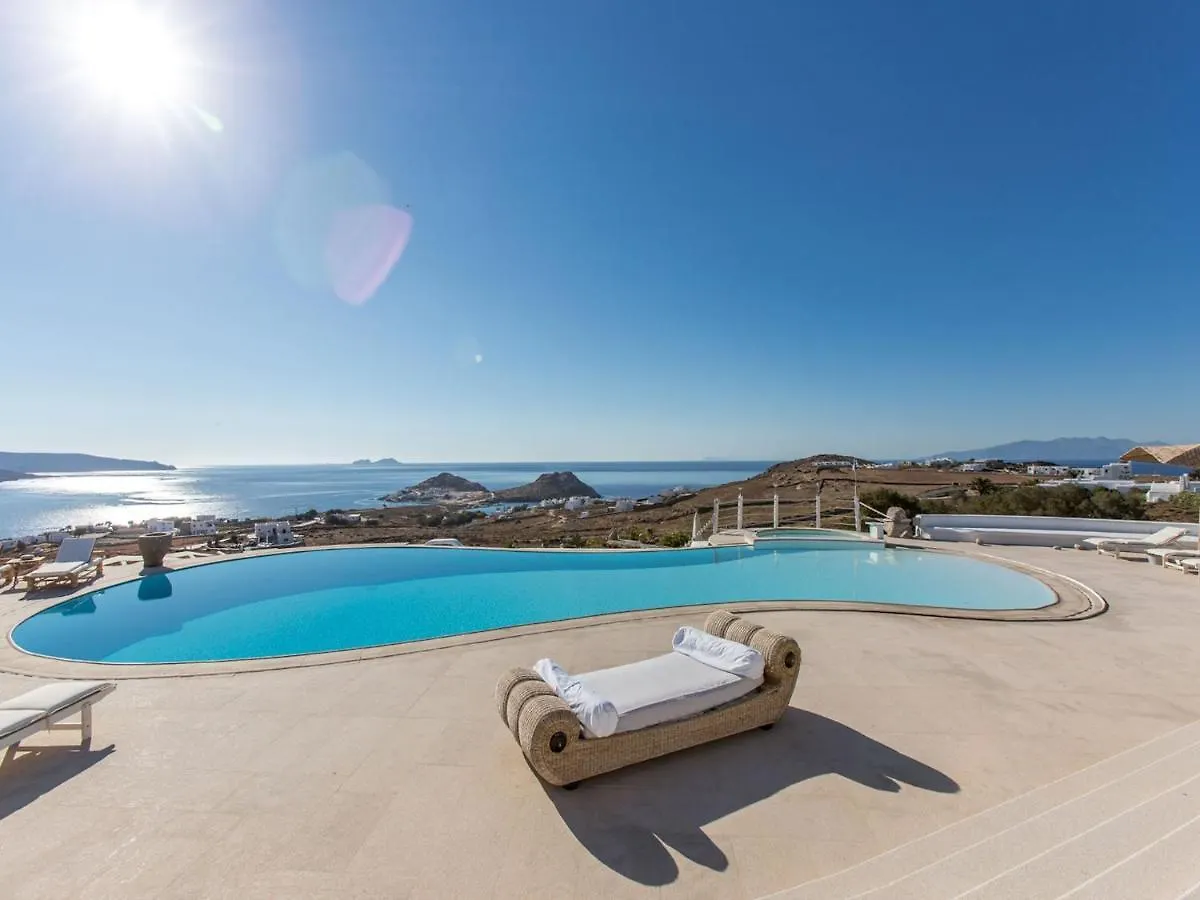 Spectacular Kalafatis Villa 5 Bedrooms Villa Vibhu Private Jacuzzis Infinity Pool